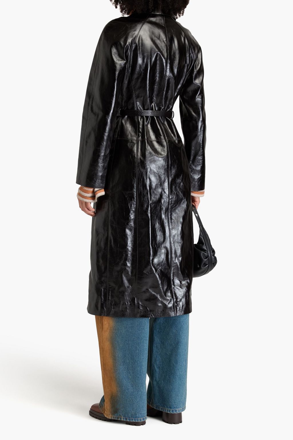 ACNE STUDIOS Belted leather trench coat