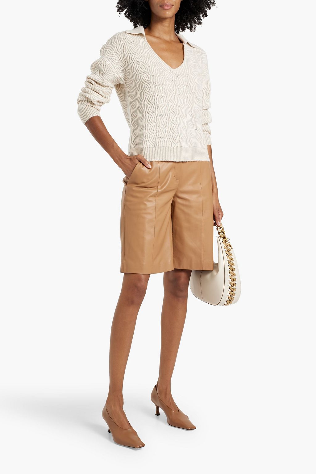 NAADAM Cable-knit wool and cashmere-blend sweater