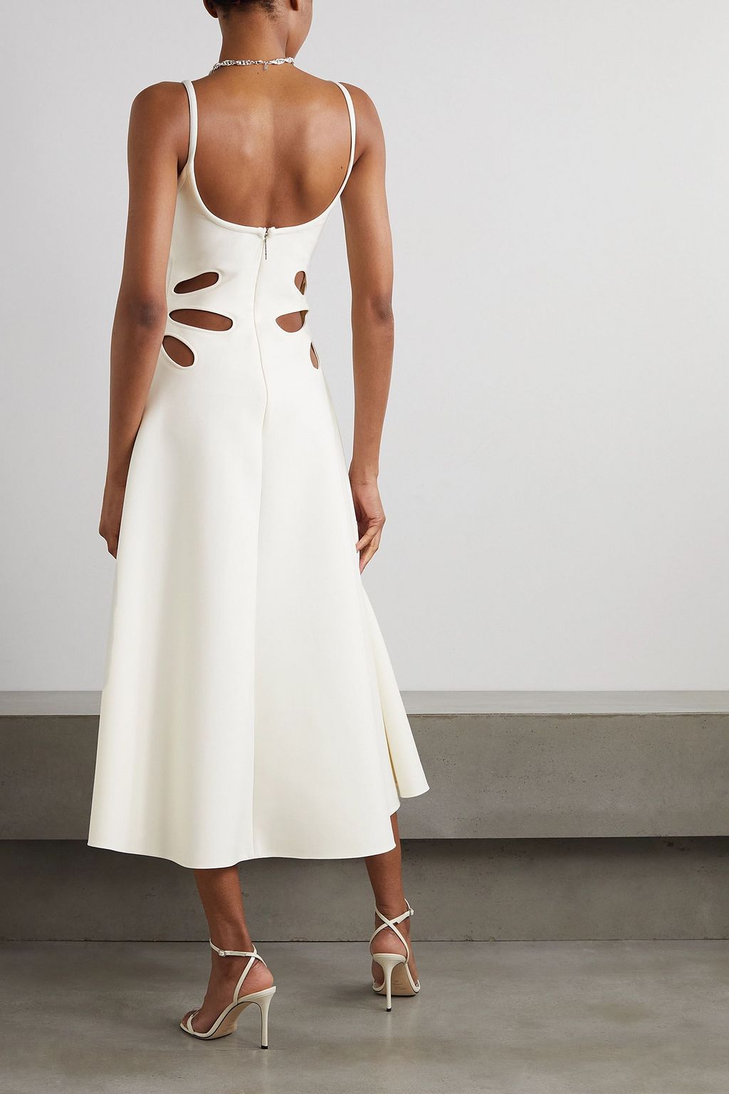 CHRISTOPHER KANE Cutout twill midi dress