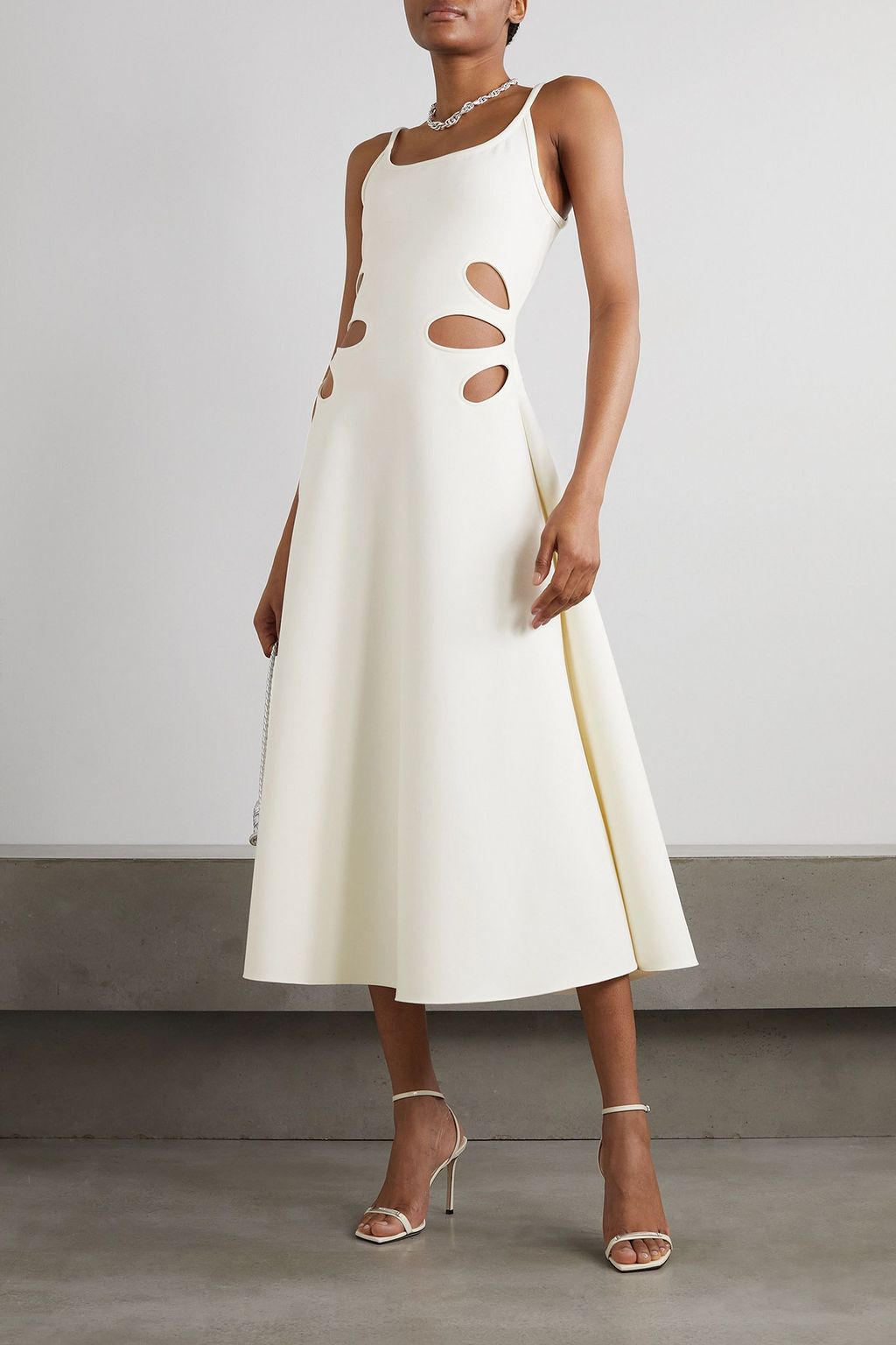 CHRISTOPHER KANE Cutout twill midi dress