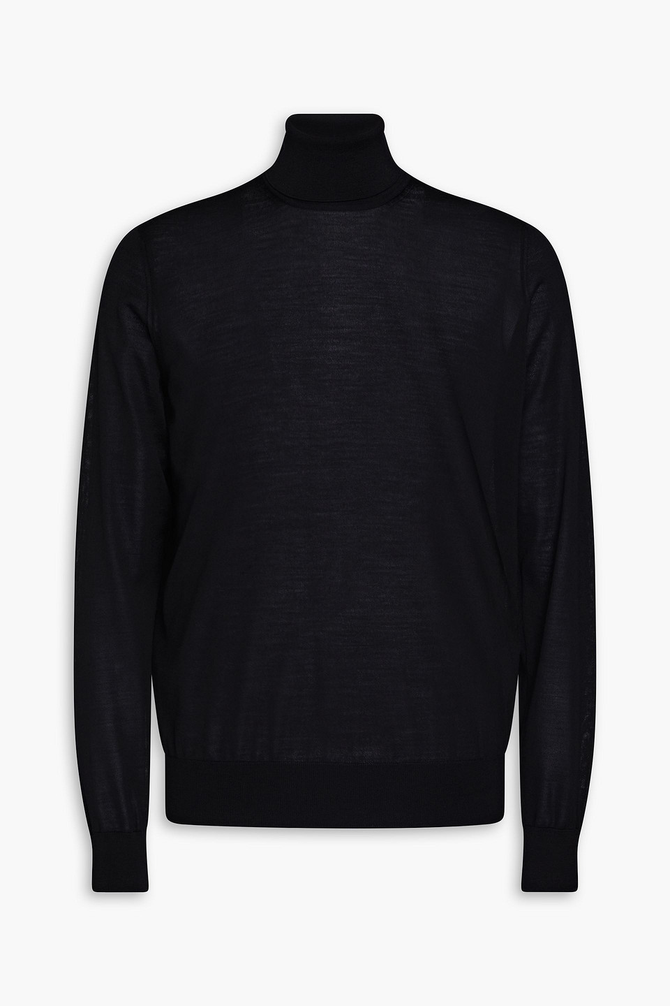 Giorgio Armani Wool Turtleneck Jumper In Black