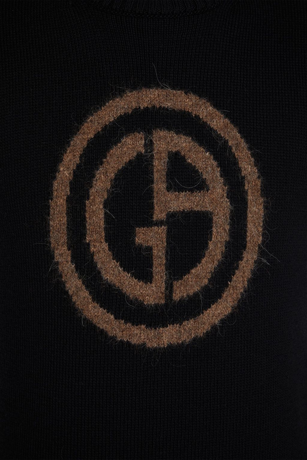 GIORGIO ARMANI Jacquard-knit wool vest