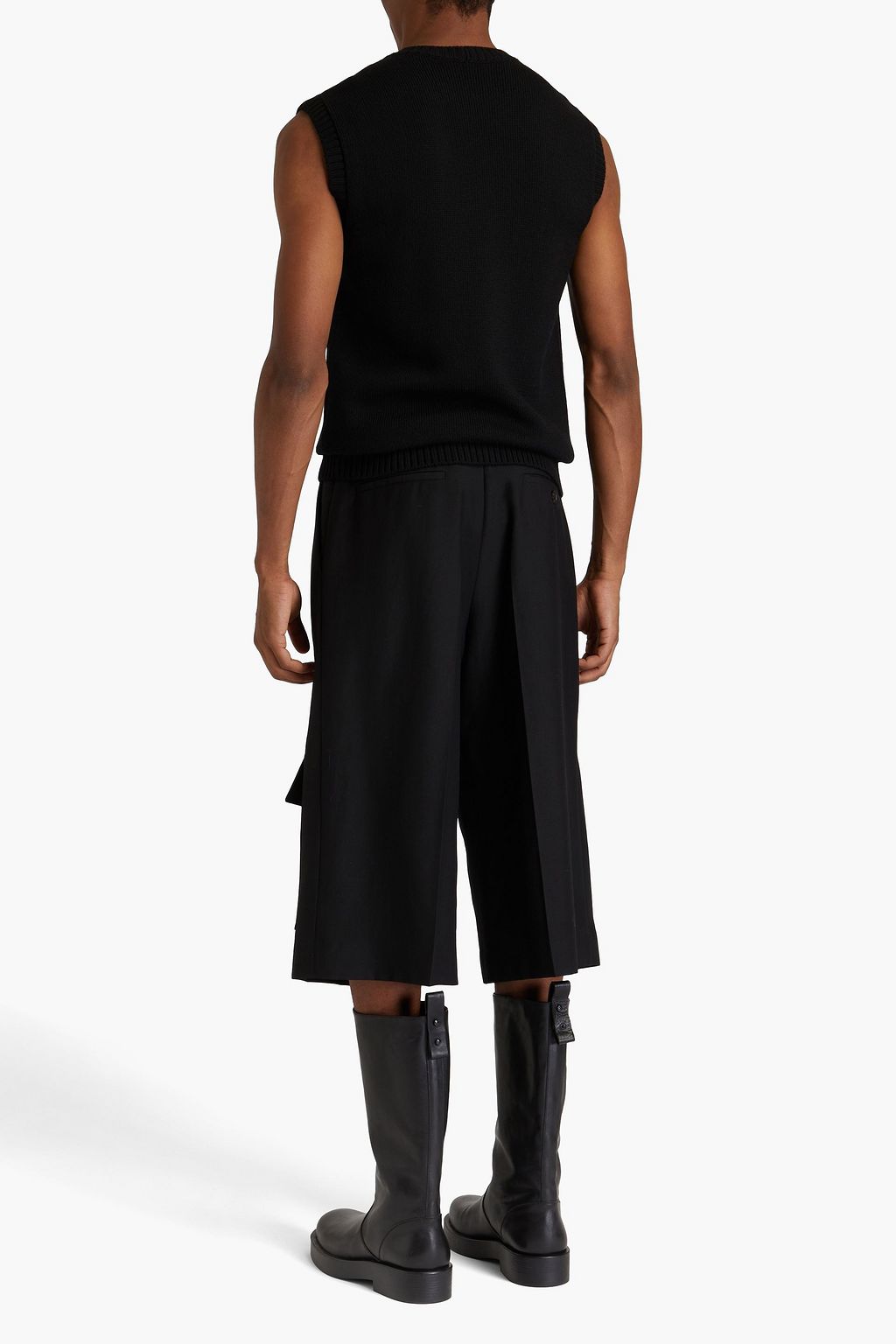 GIORGIO ARMANI Jacquard-knit wool vest