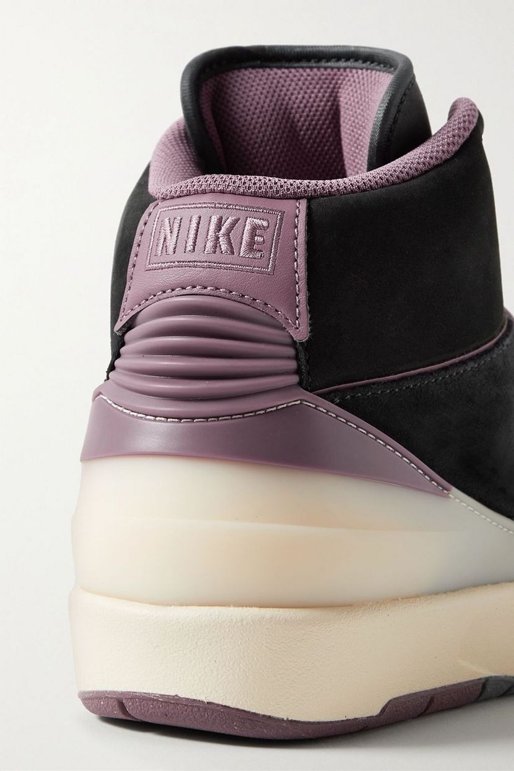 NIKE Air Jordan 2 Retro rubber and leather-trimmed suede high-top sneakers