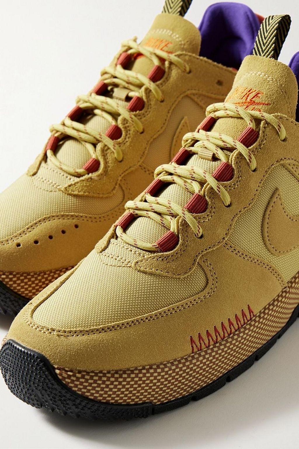 NIKE Air Force 1 Wild suede and mesh sneakers