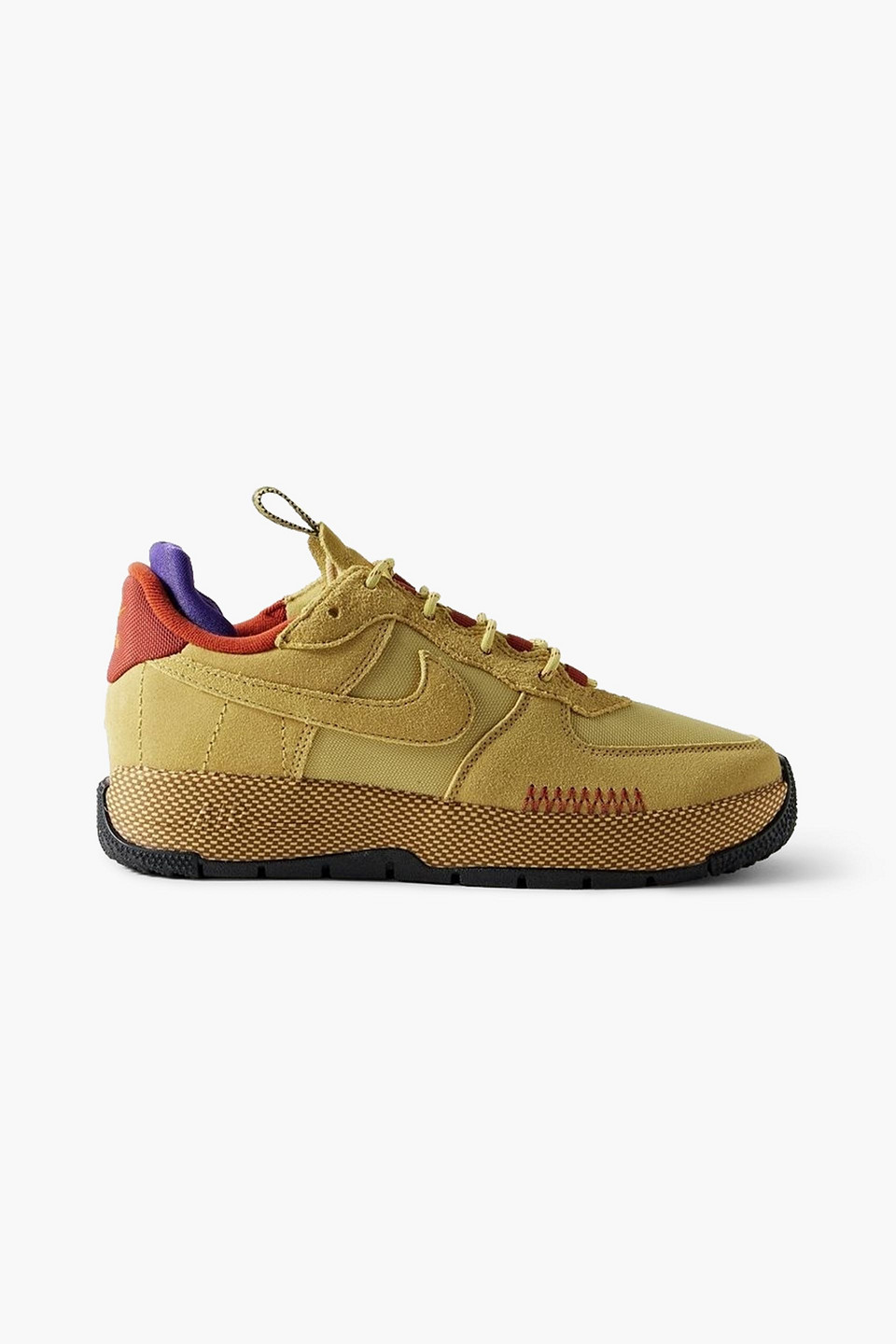 Nike Yellow Air Force 1 Wild Sneakers In Mustard