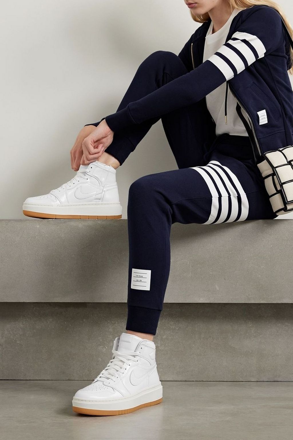 NIKE Air Jordan 1 Elevate High leather sneakers THE OUTNET