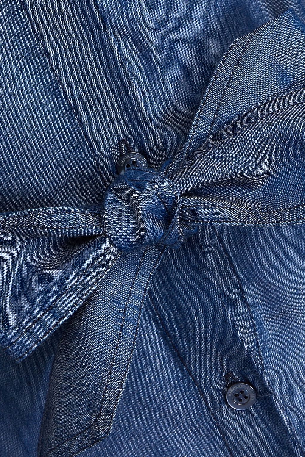EMPORIO ARMANI Belted denim mini shirt dress