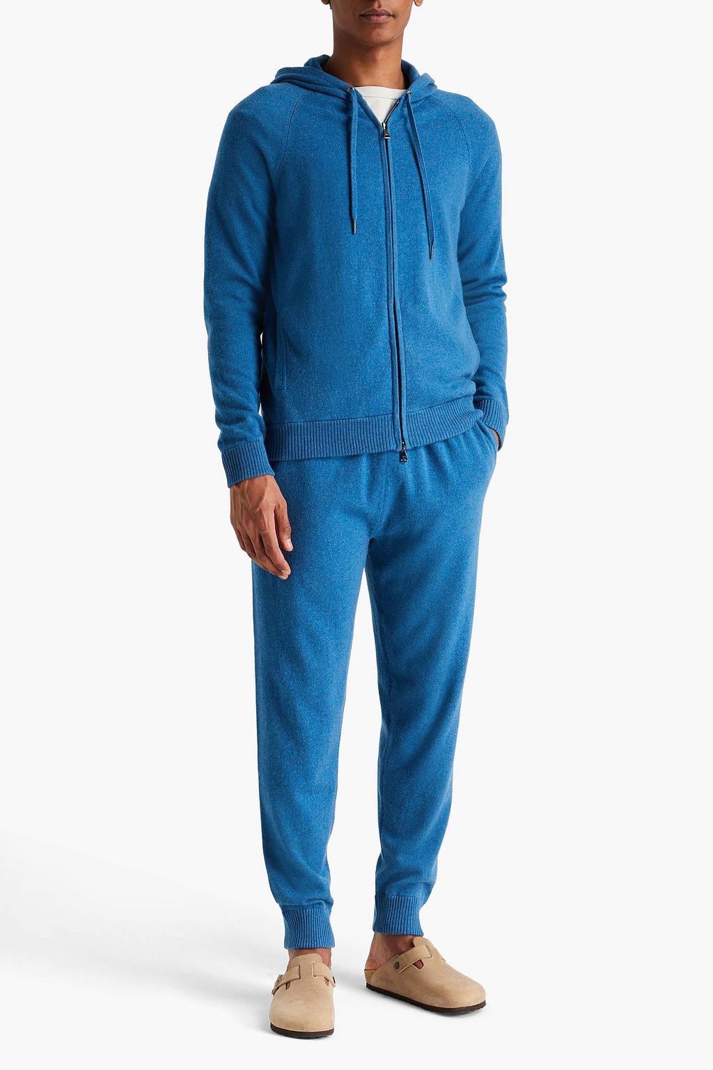DEREK ROSE Cashmere zip-up hoodie