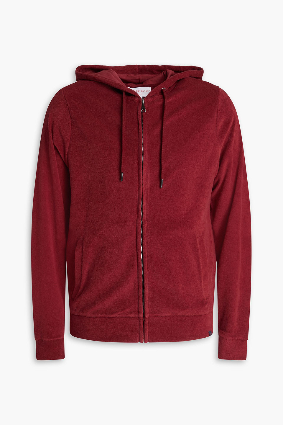 Cotton-terry zip-up hoodie