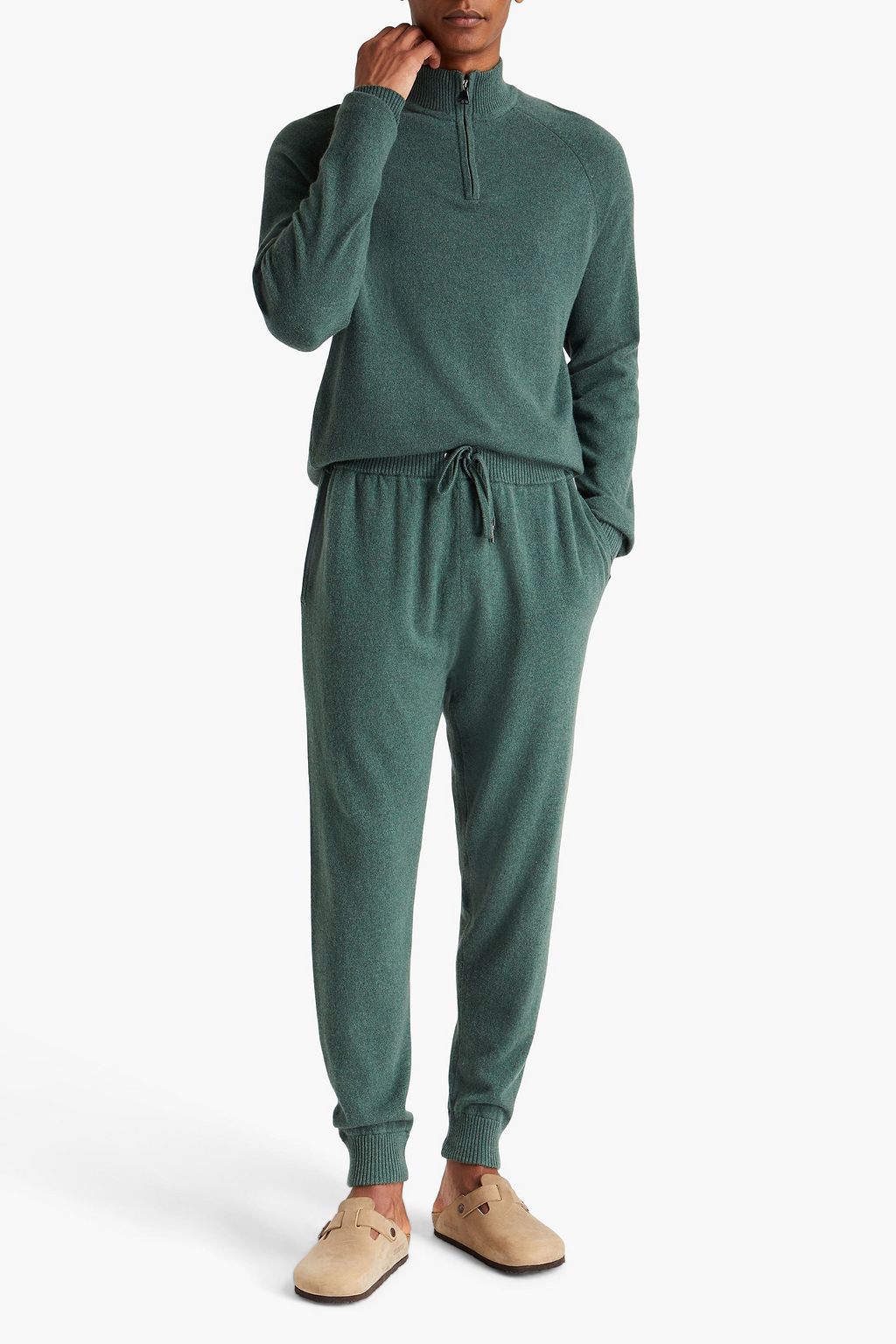 DEREK ROSE Tapered cashmere sweatpants