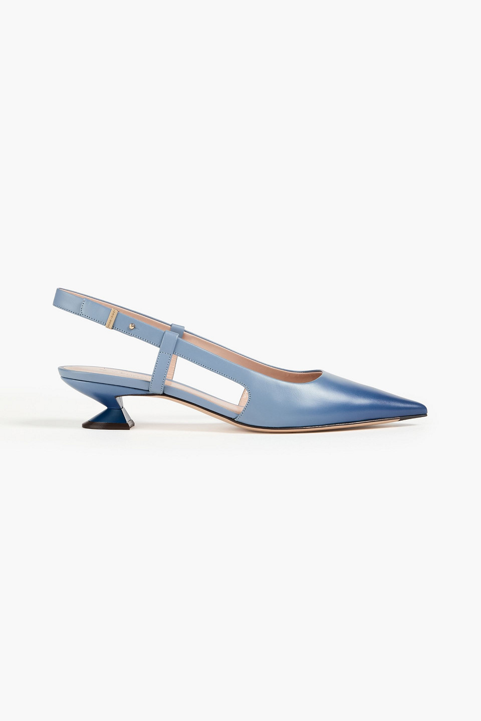 Giorgio Armani Woman Pumps Azure Size 11 Soft Leather In Slate Blue