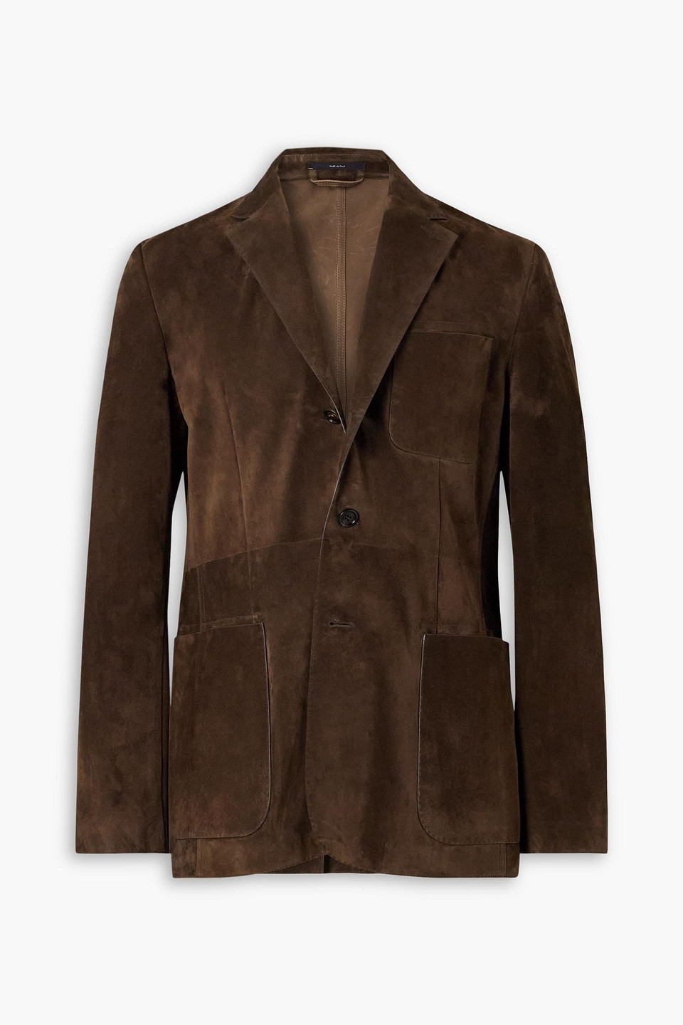 dunhill - suede blazer - brown - m
