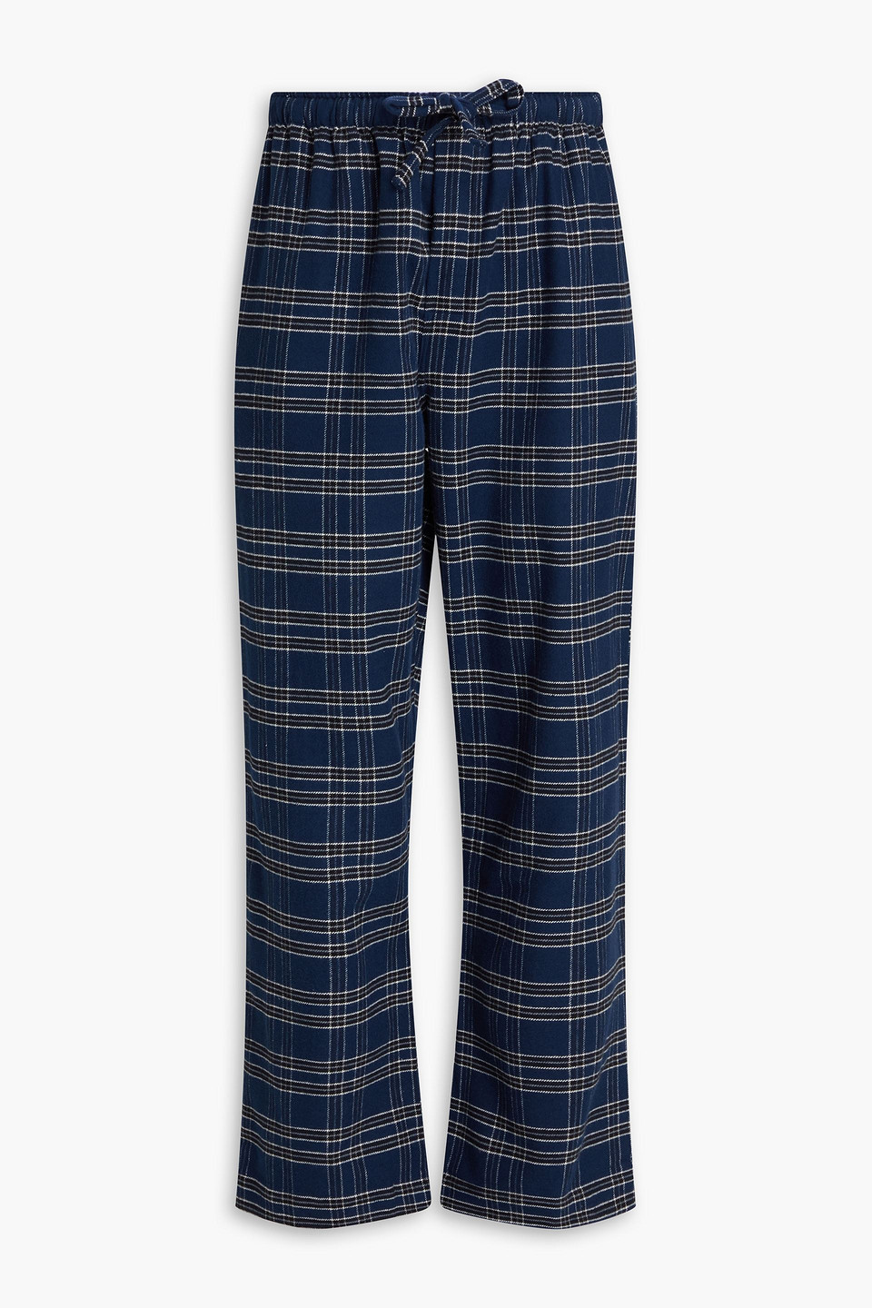 Checked cotton-flannel pajama pants
