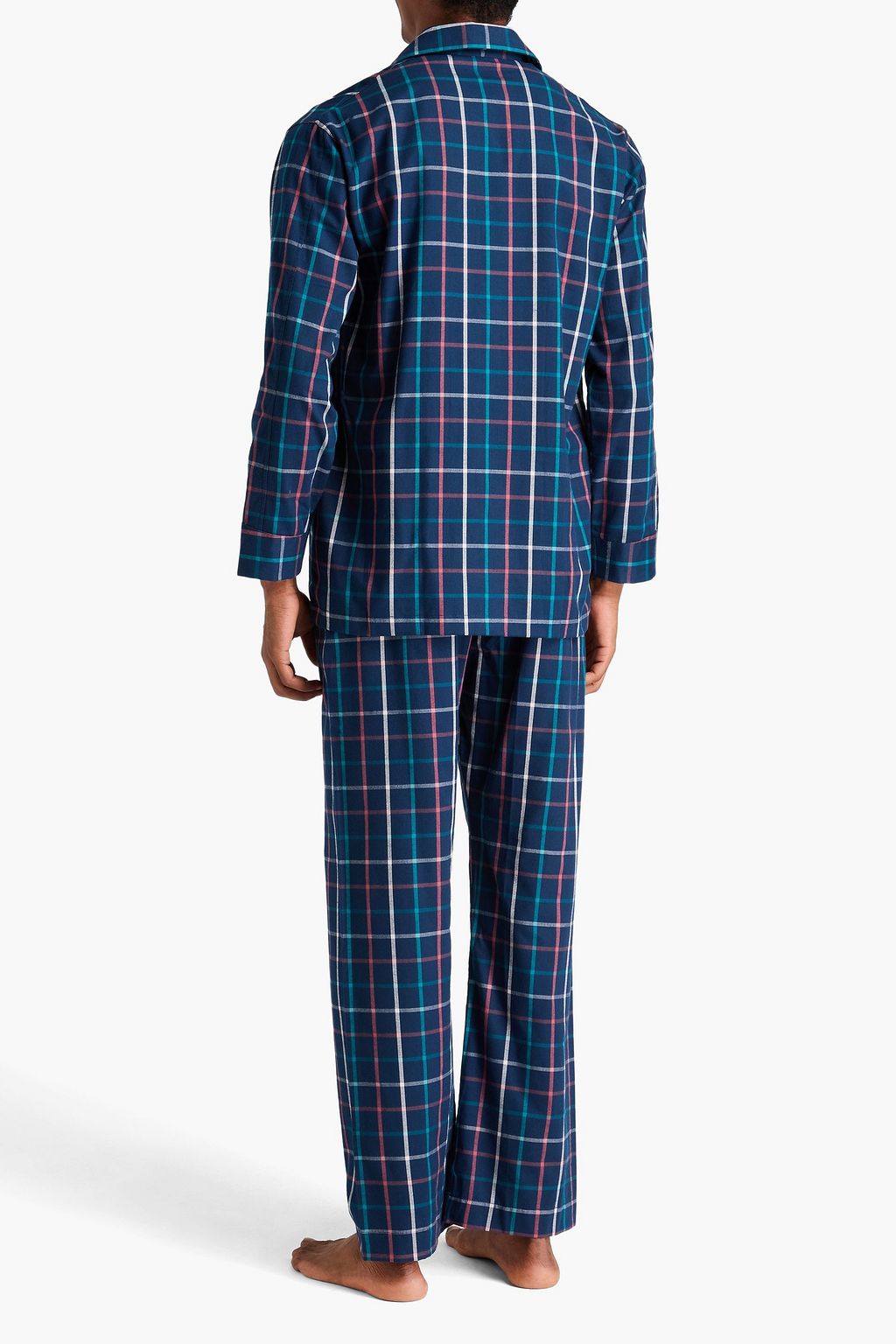 DEREK ROSE Checked cotton pajama set