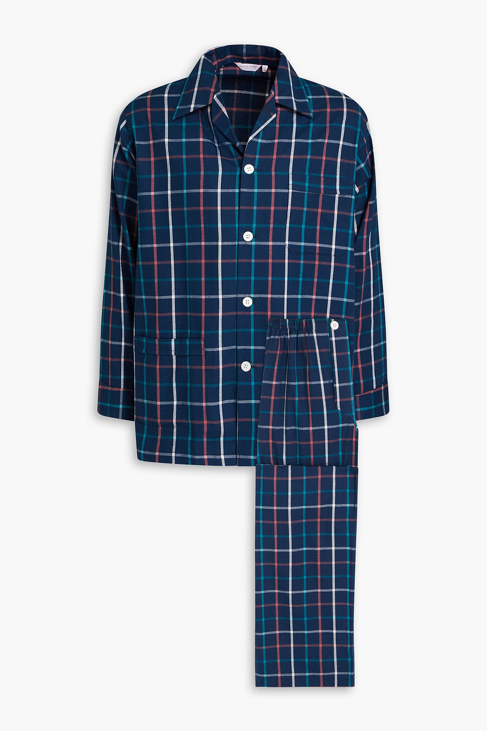 Checked cotton pajama set