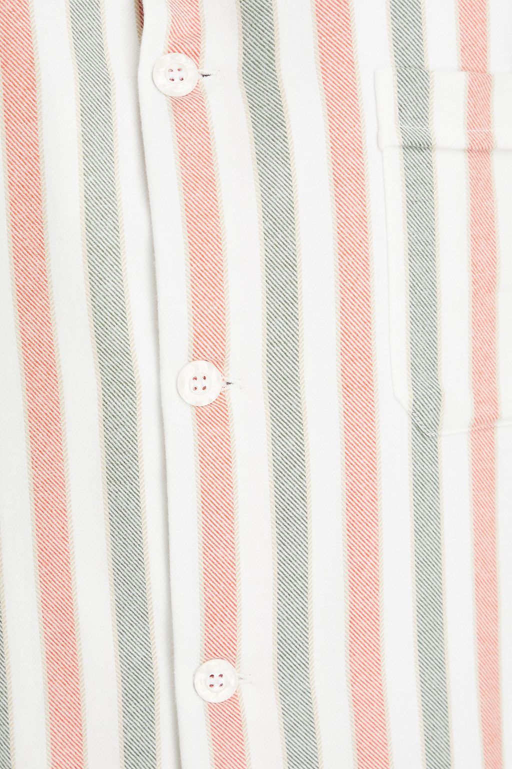 DEREK ROSE Striped cotton-flannel pajama set