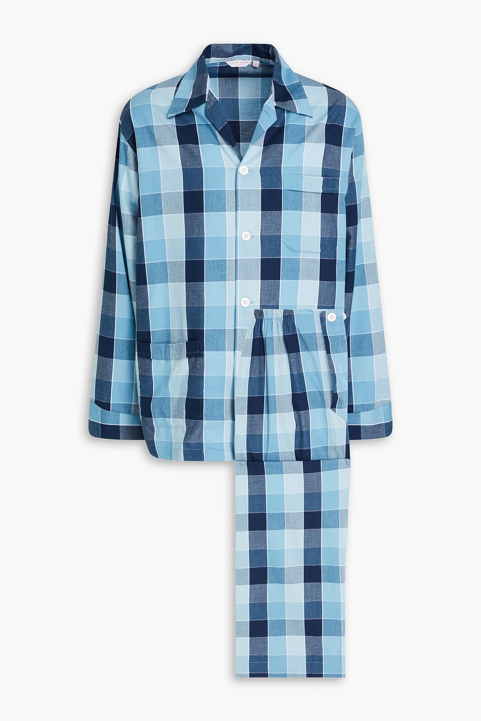 Checked cotton pajama set