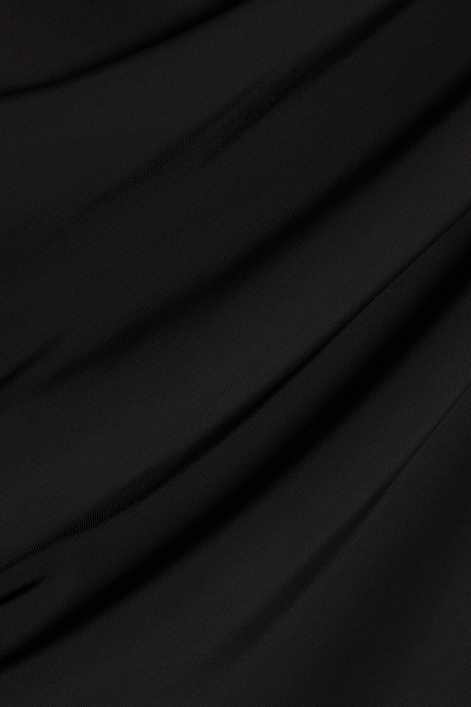 HALSTON PERRI ASYMMETRIC STRETCH-CREPE DRESS 