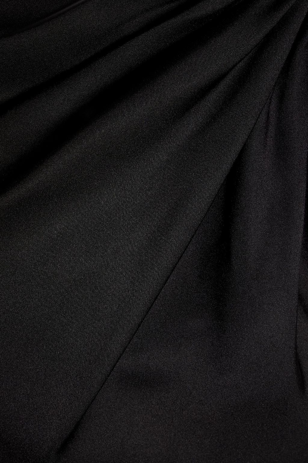 HALSTON Gemi knotted satin-crepe halterneck gown