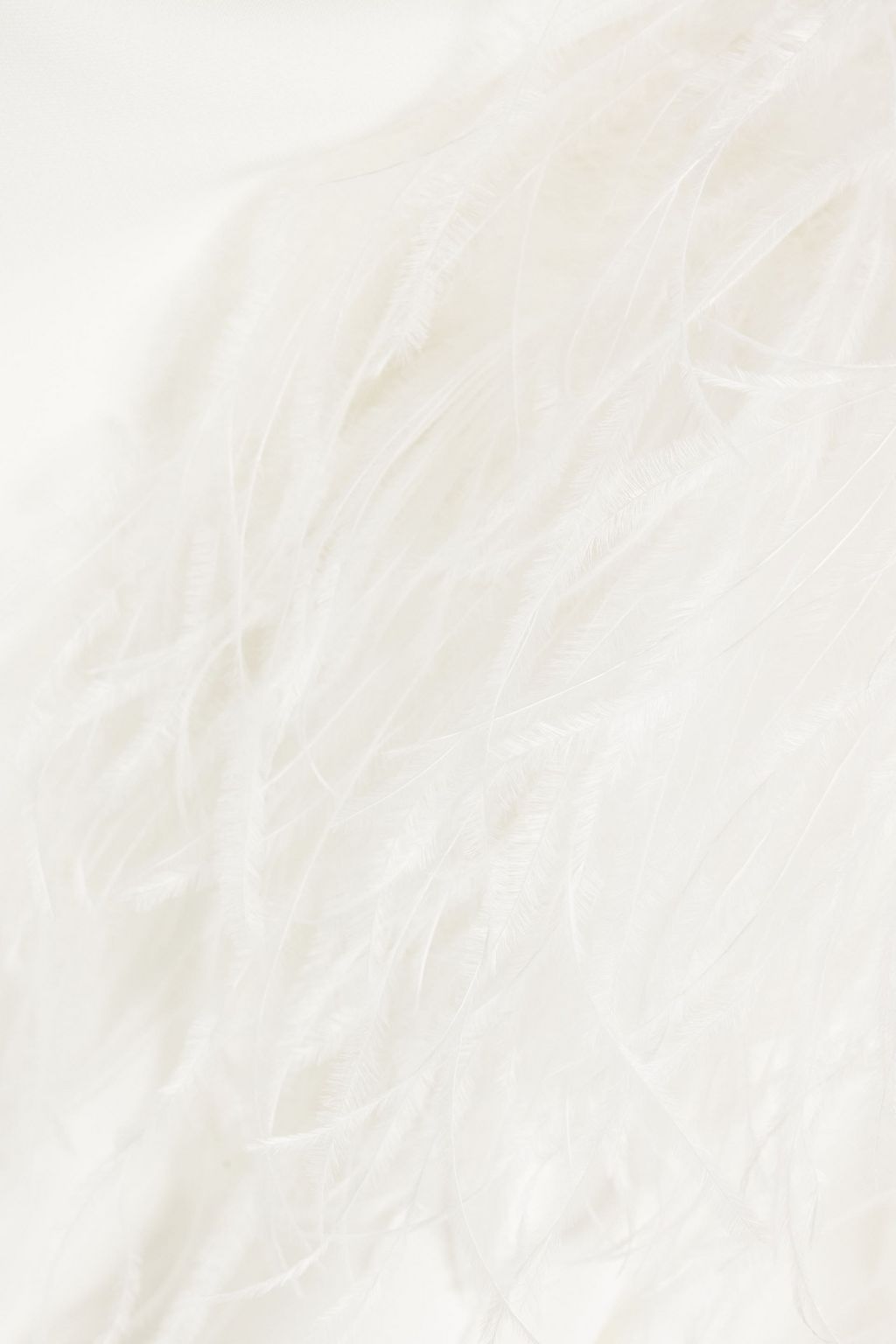 RACHEL GILBERT Reina feather-embellished pleated crepe mini dress