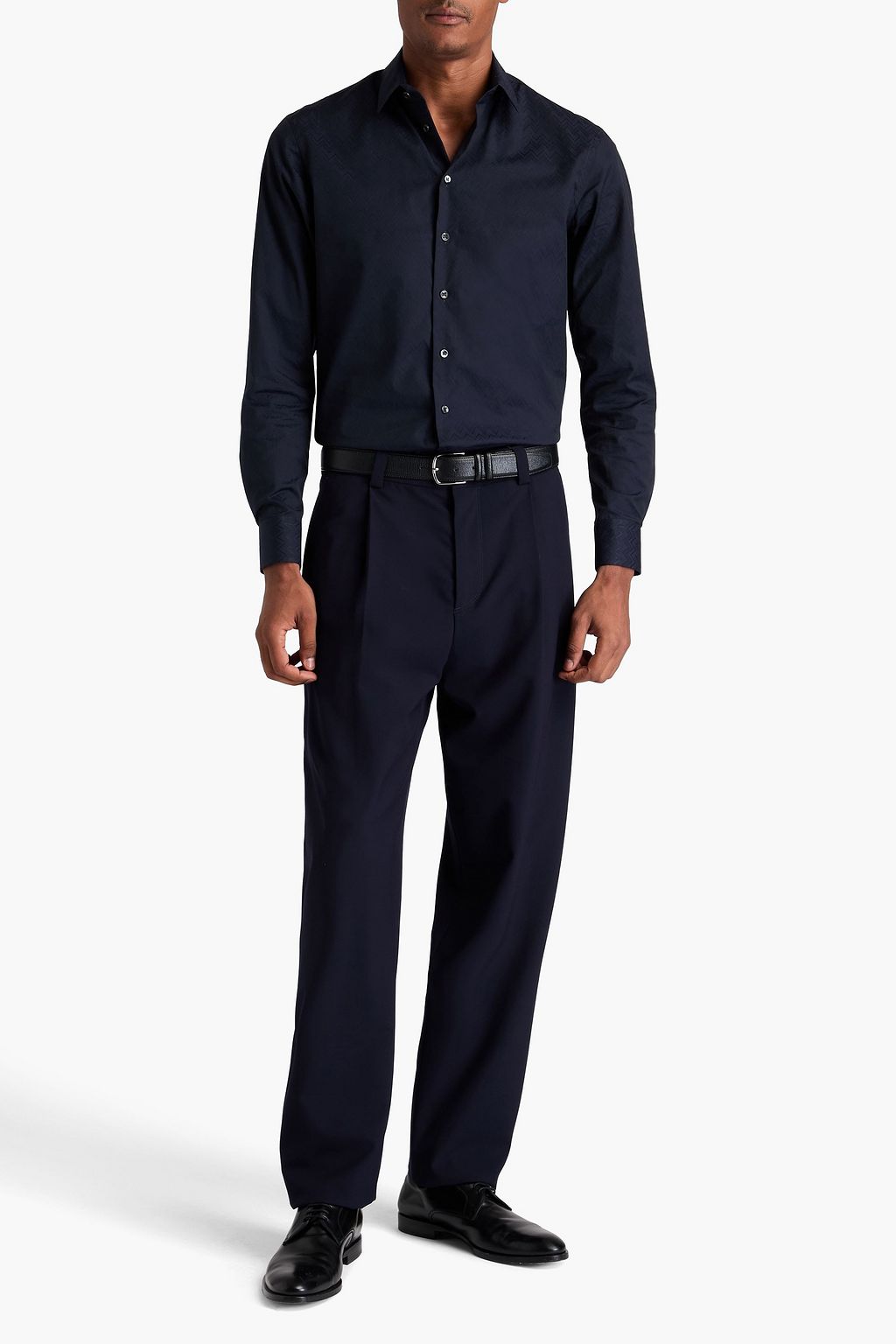 GIORGIO ARMANI Cotton-jacquard shirt