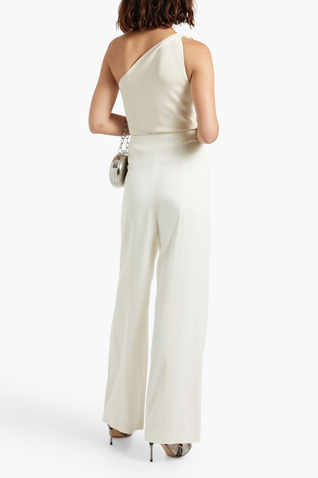 GALVAN  LONDON Leticia one-shoulder embellished stretch-knit bodysuit