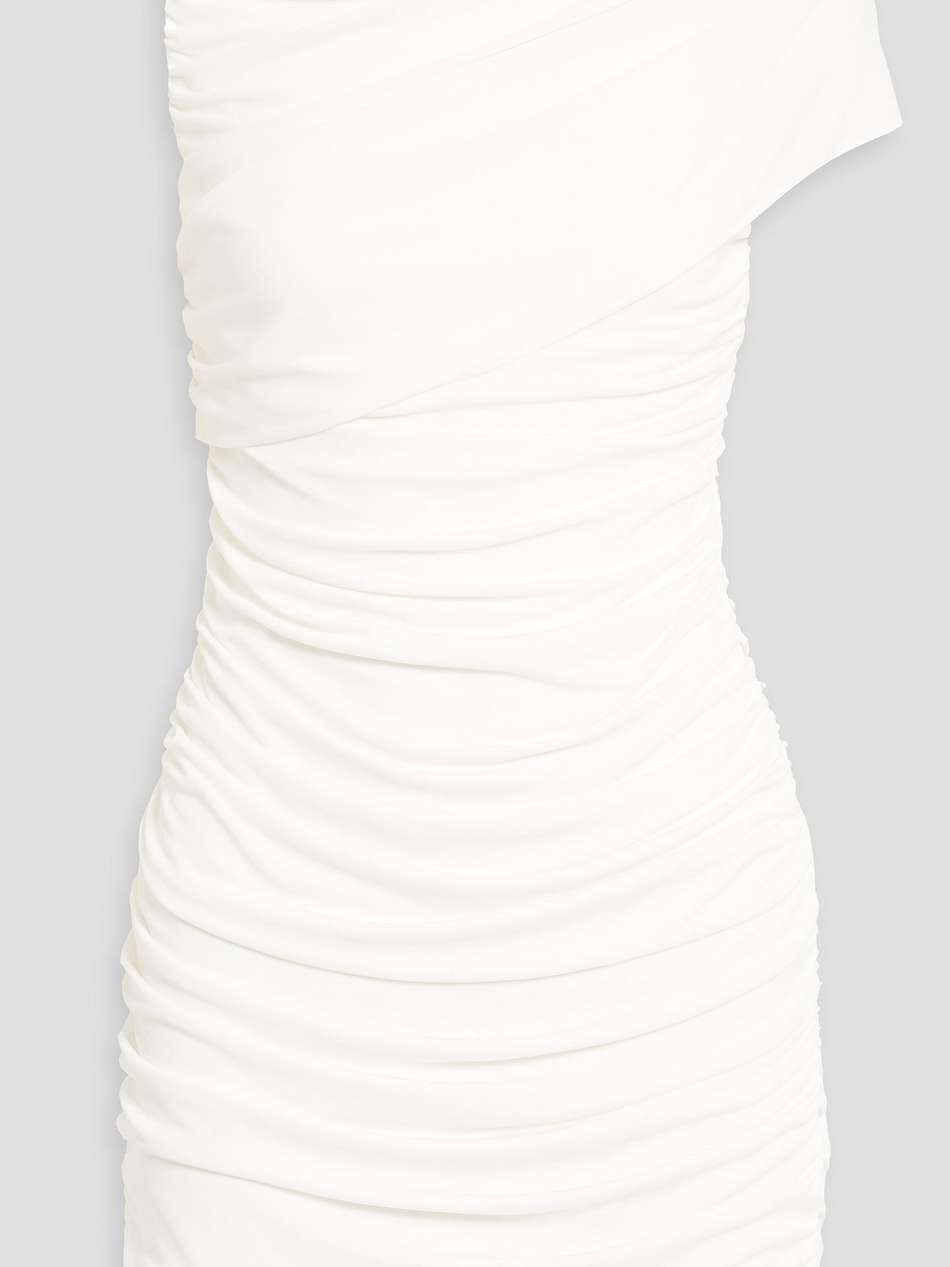 sarina ruched stretch-jersey mini dress