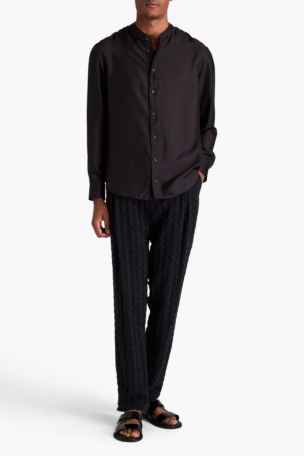 GIORGIO ARMANI Silk-twill shirt