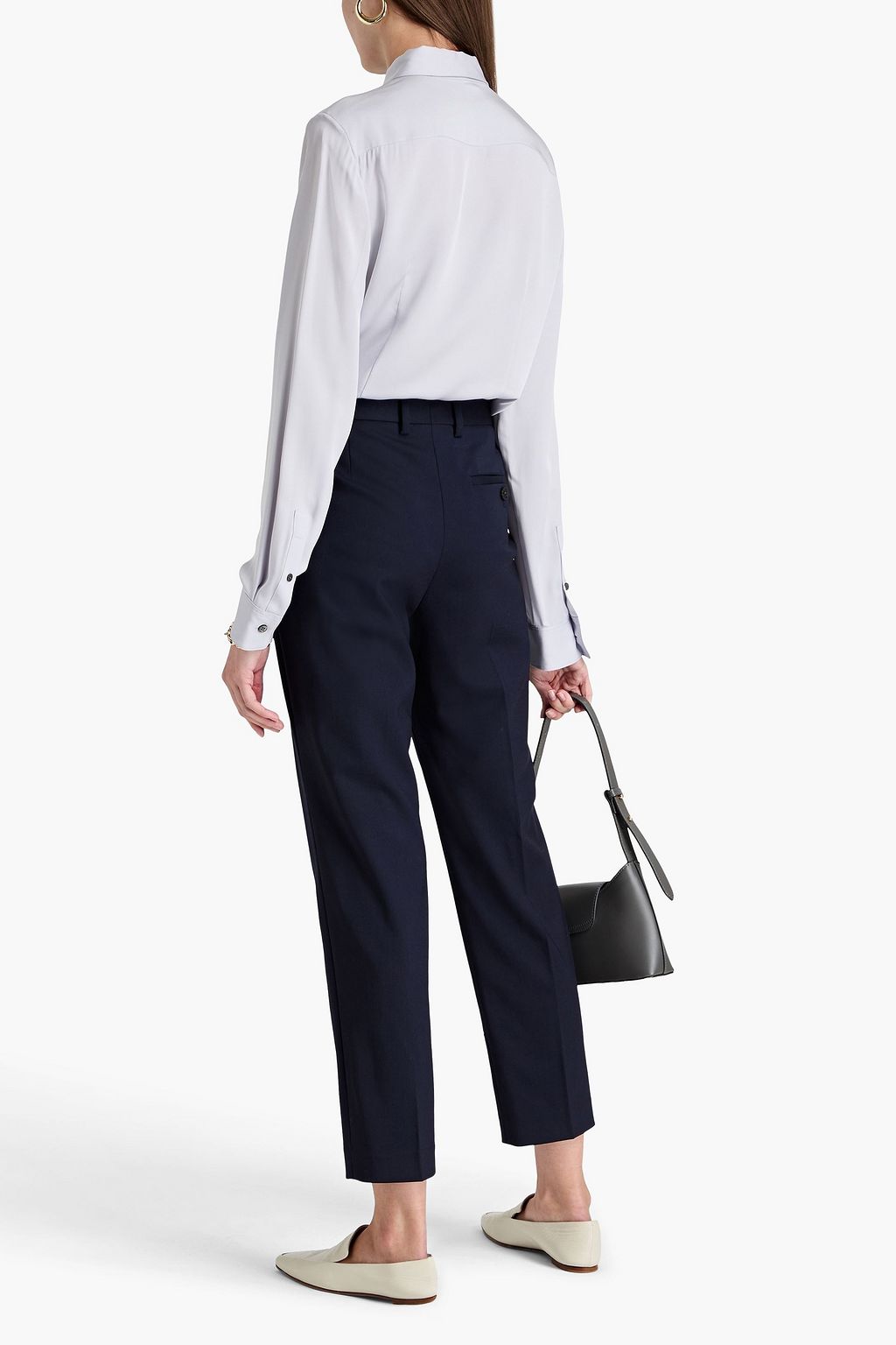 THEORY PROJECT Cropped jute and linen-blend twill tapered pants