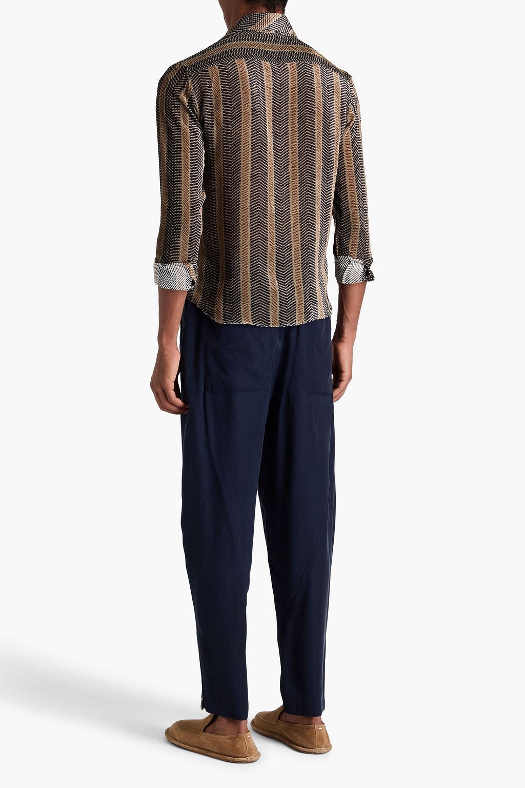 GIORGIO ARMANI Hose aus vorgewaschenem Cupro mit Tunnelzug