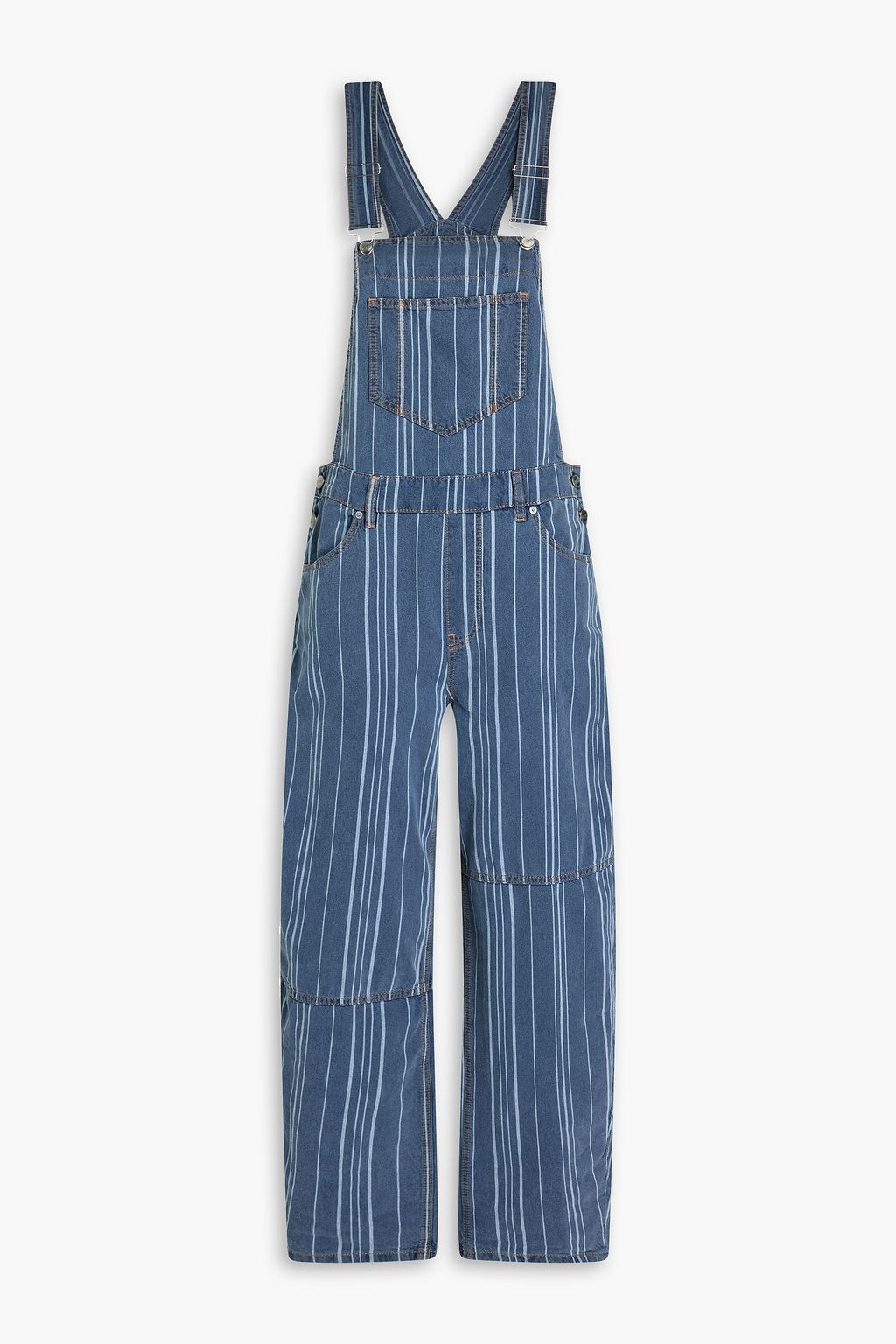 Striped denim overalls mid denim DE 34