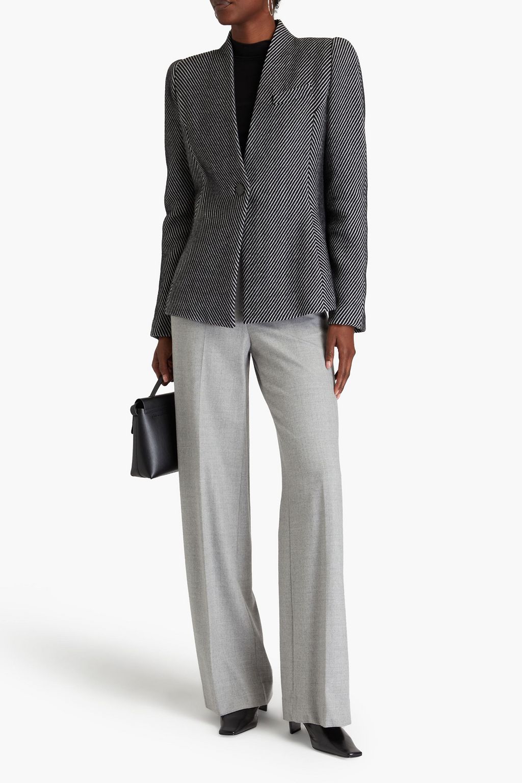 GIORGIO ARMANI ウール混 ブレザー ストライプ