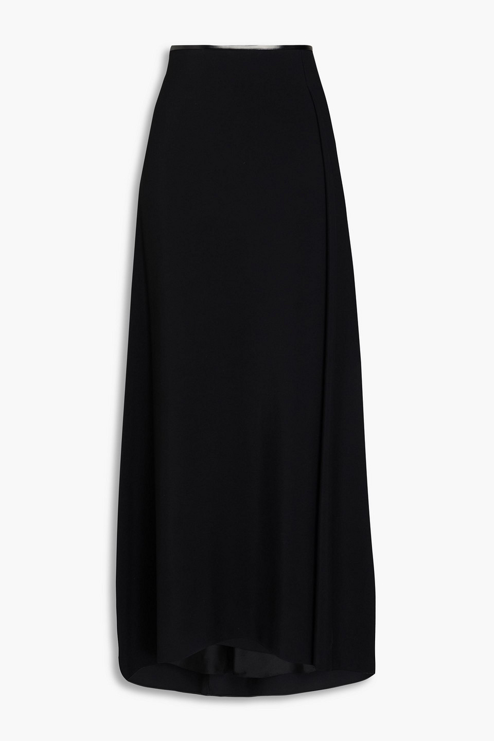 Giorgio Armani - Pleated stretch-crepe maxi skirt - Black - IT 48