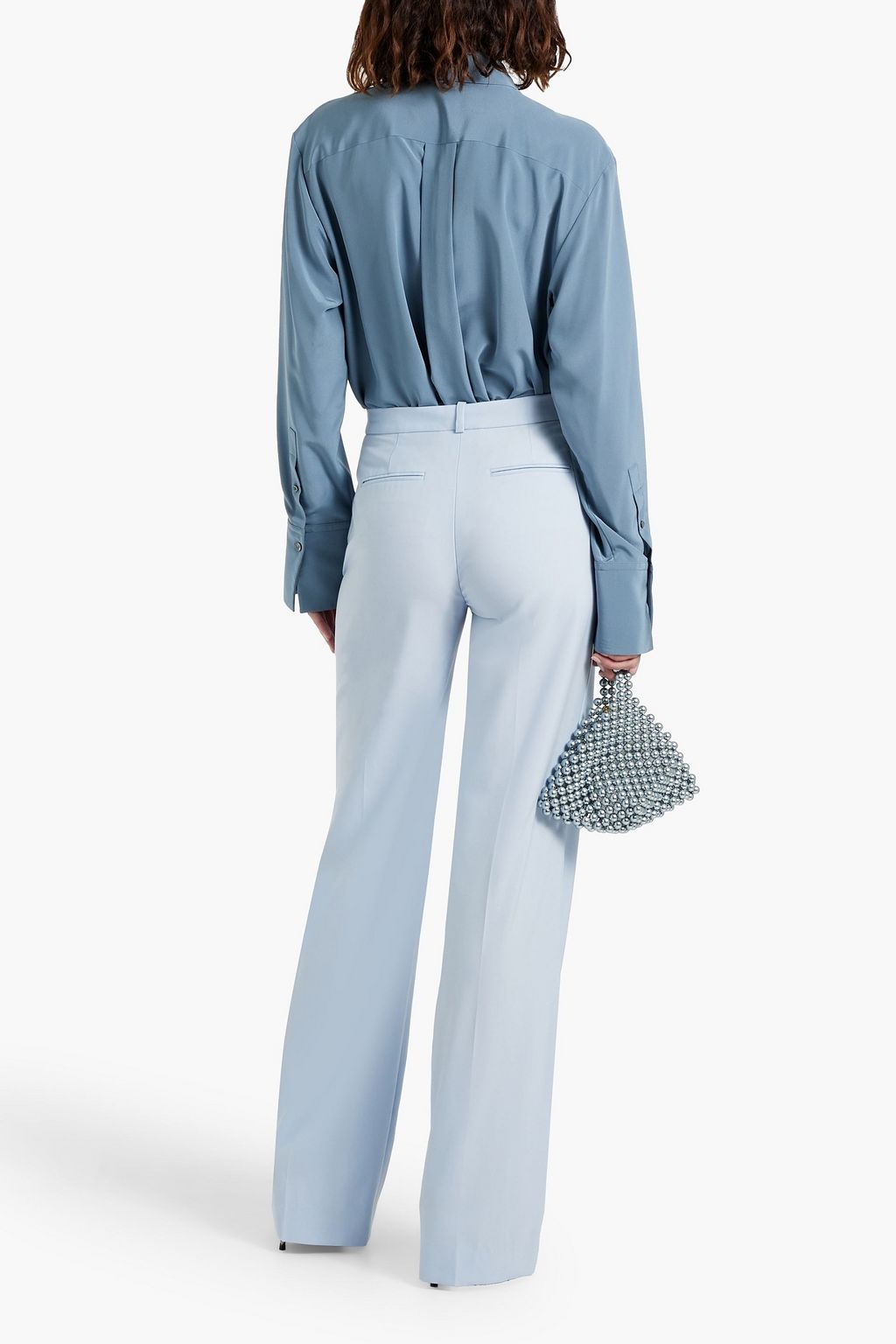 ANOTHER TOMORROW Cupro-blend wide-leg pants