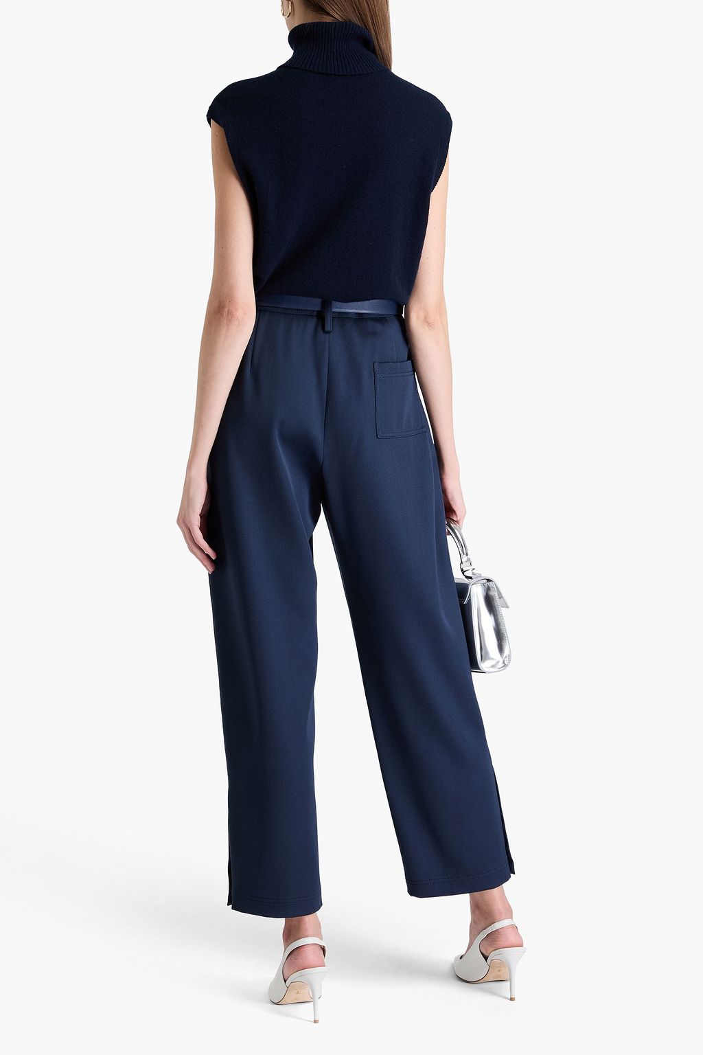 GIORGIO ARMANI Pleated wool-twill tapered pants