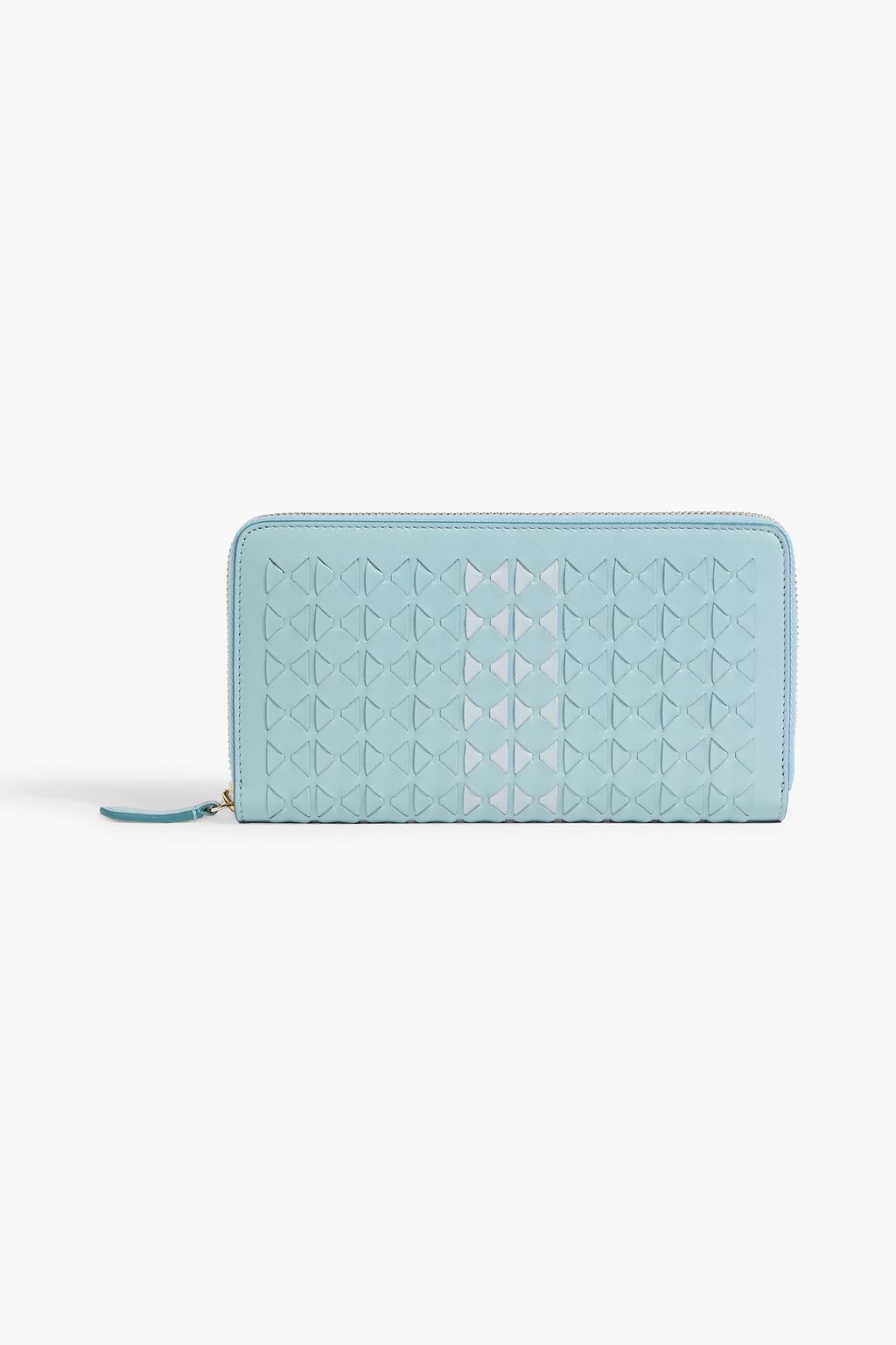Mosaico woven leather wallet sky blue One Size
