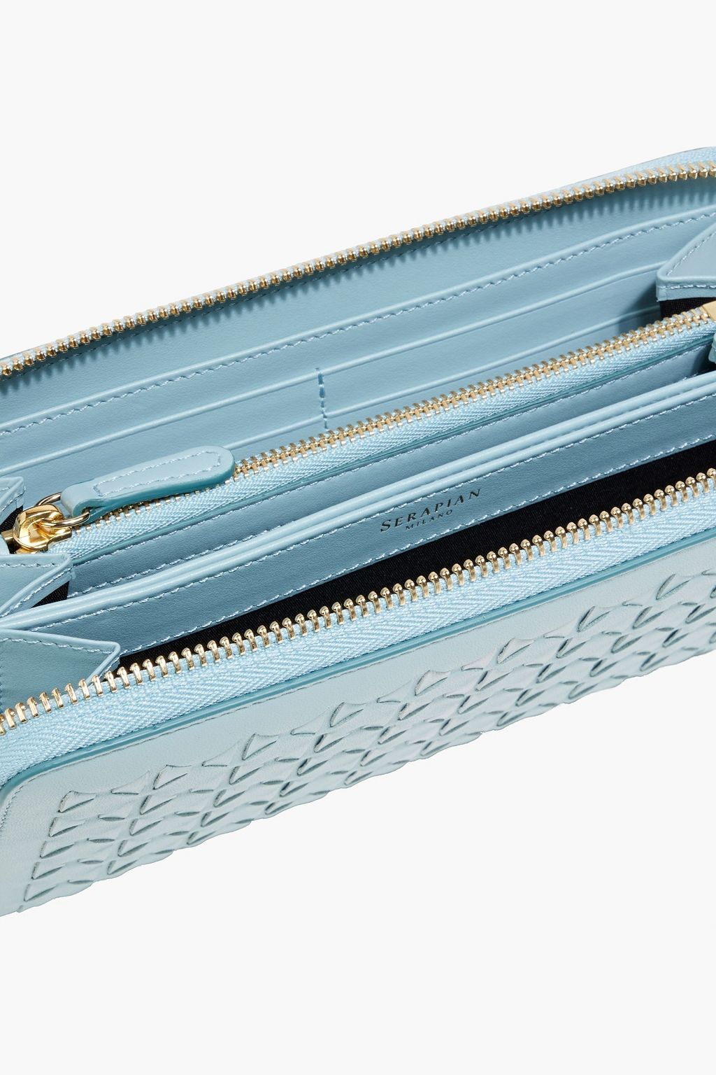 SERAPIAN Mosaico woven leather wallet