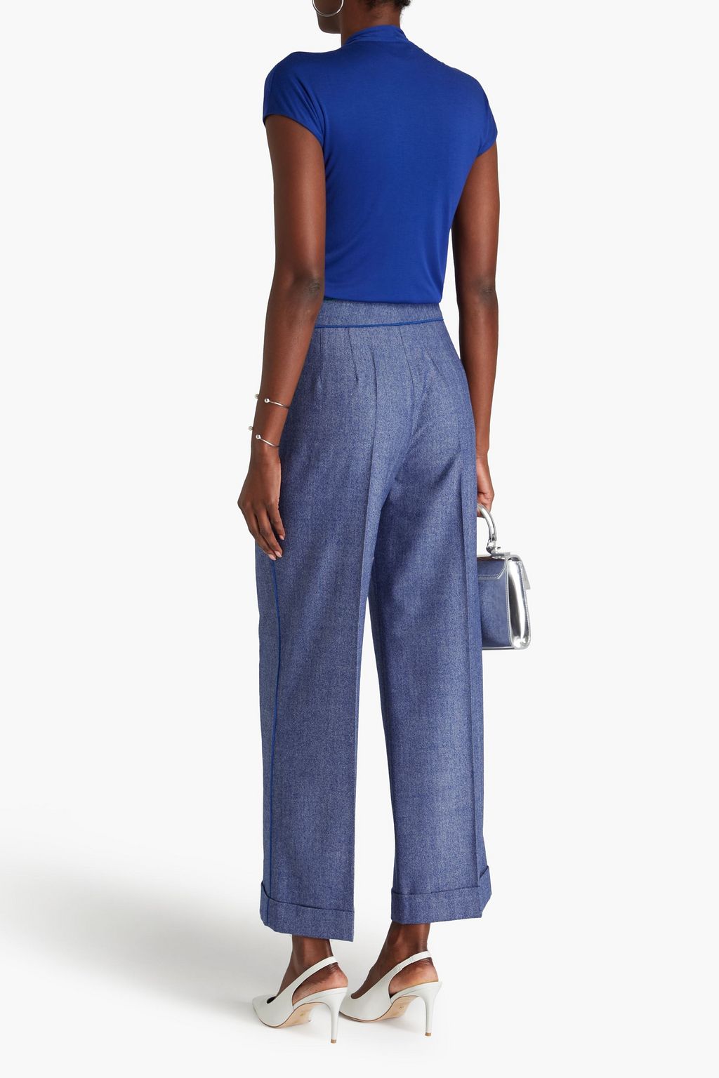 GIORGIO ARMANI Modal and silk-blend jersey top