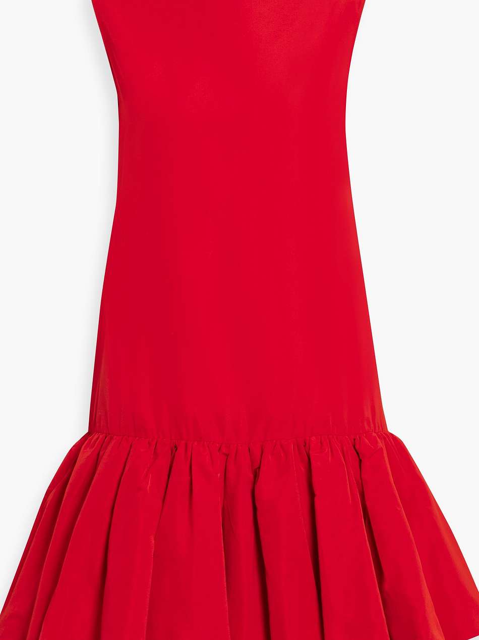 ruffled cotton-blend faille mini dress