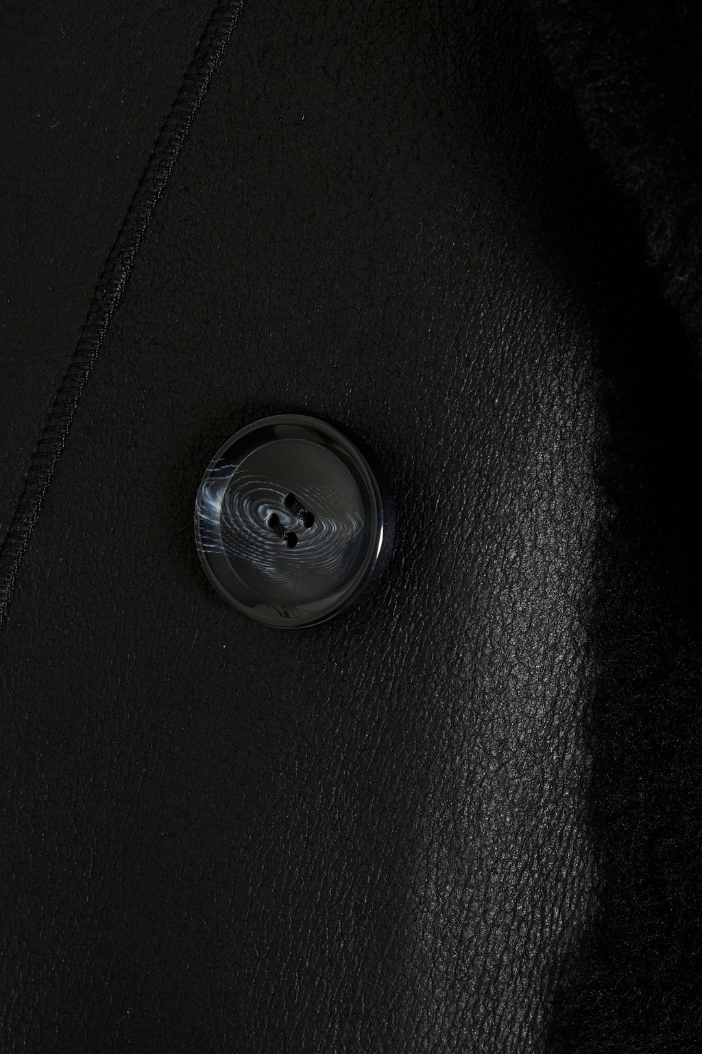 DOM GOOR Reversible double-breasted shearling coat