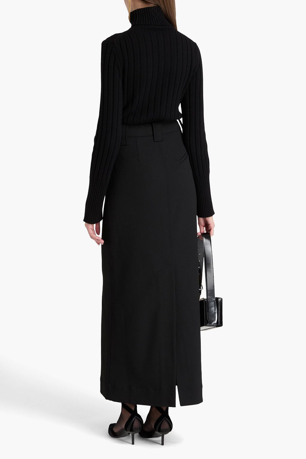 TORY BURCH 리브 캐시미어 터틀넥 스웨터