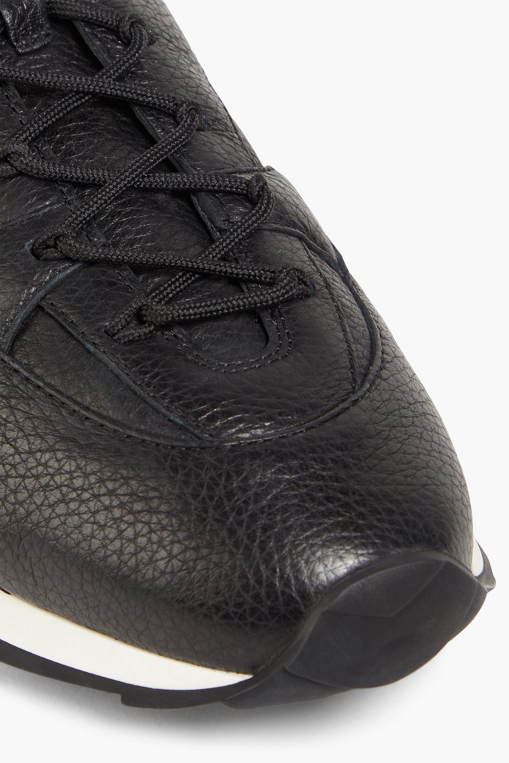 GIORGIO ARMANI Pebbled-leather sneakers