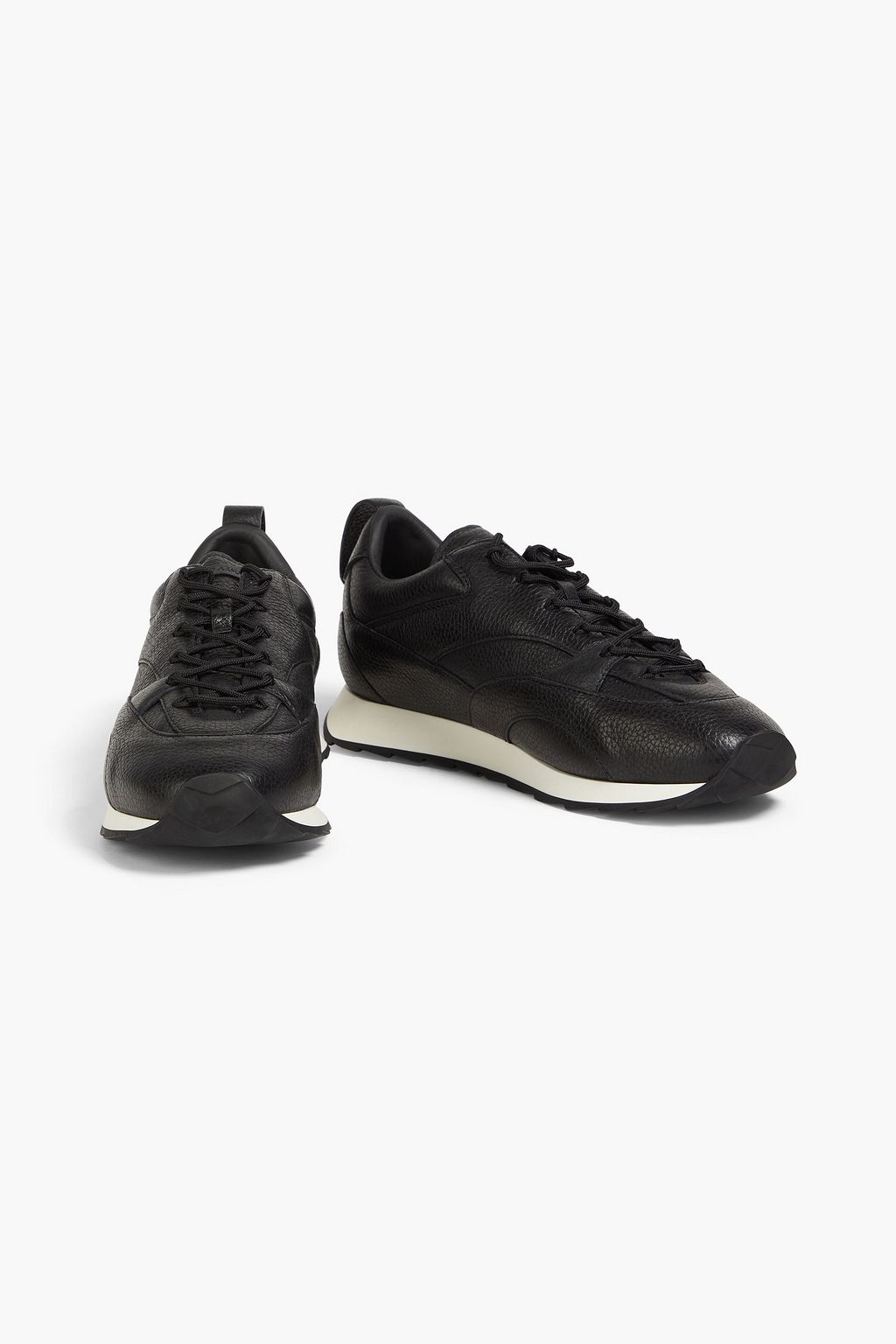 GIORGIO ARMANI Pebbled-leather sneakers