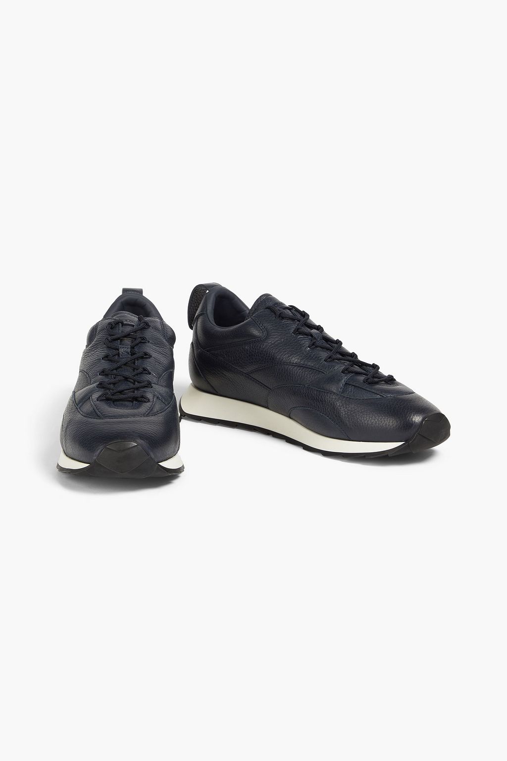 GIORGIO ARMANI Pebbled-leather sneakers