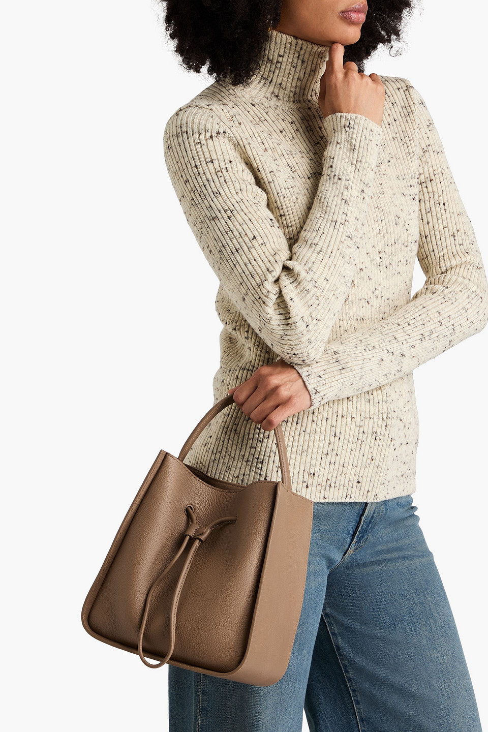 3.1 Phillip Lim Soleil small pebbled-leather bucket bag | Smart Closet