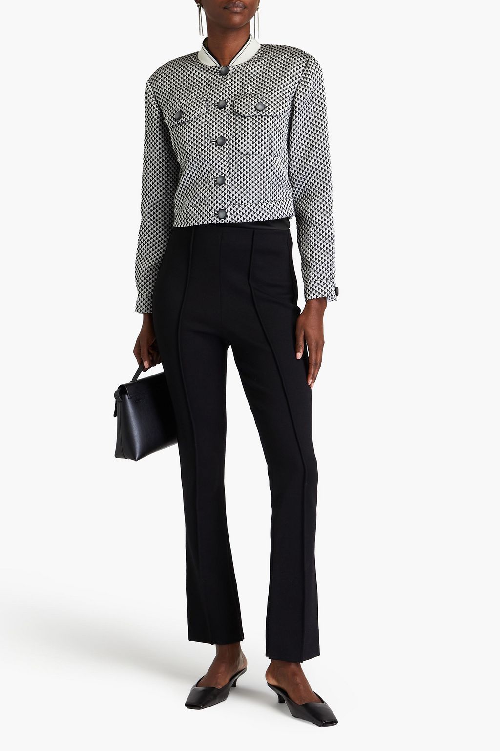 GIORGIO ARMANI بنطال بقصّة بوت كت بحبكة من نسيج مطاط