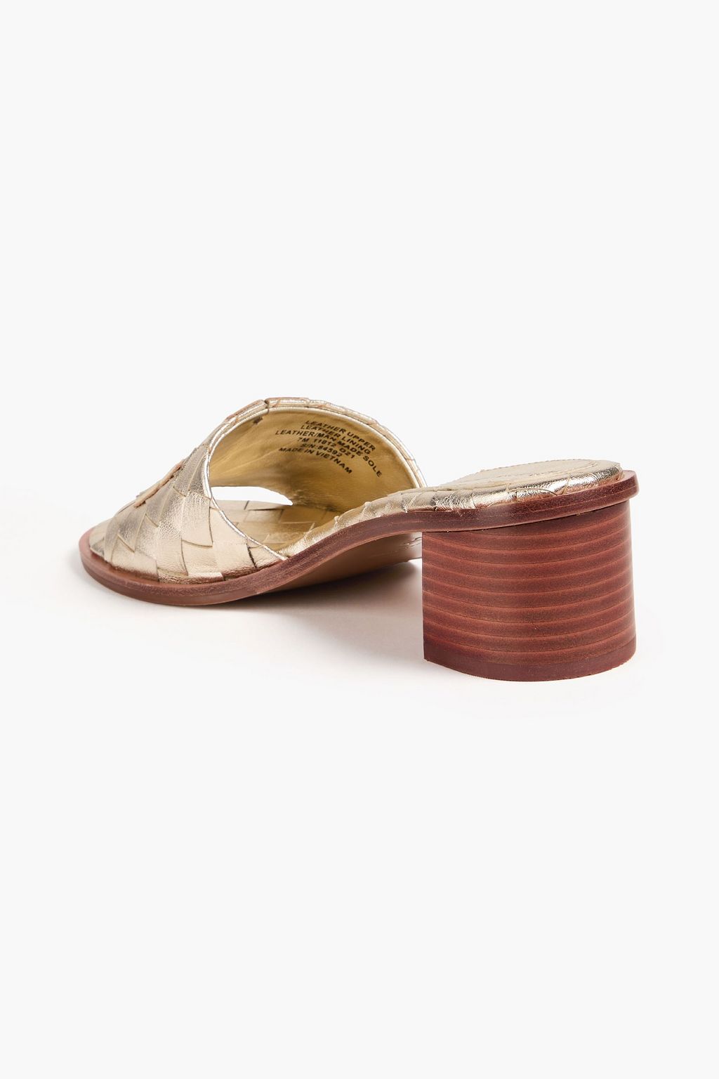 TORY BURCH Ines metallic braided leather mules