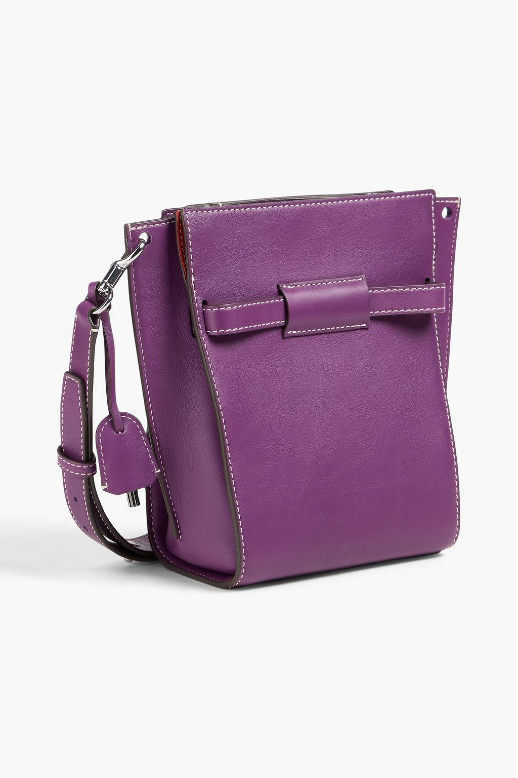 TORY BURCH 투톤 가죽 & 스웨이드 버킷 백