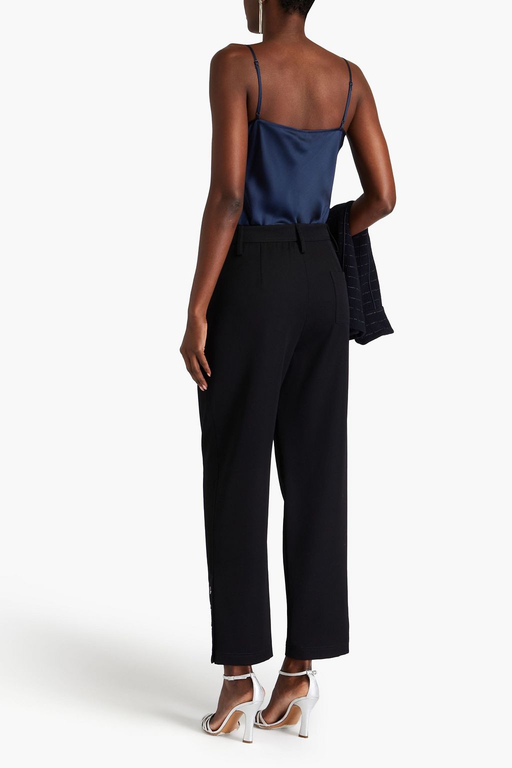 GIORGIO ARMANI Pleated wool-twill tapered pants